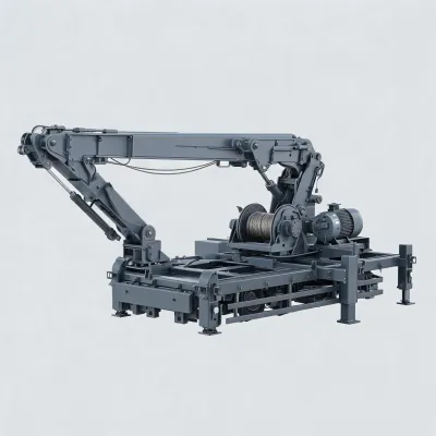 truck bed crane with electric winch